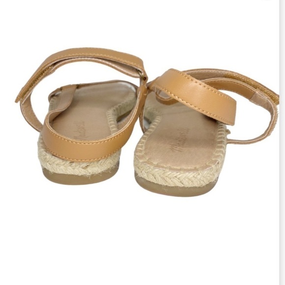 Madewell The Hallie Espadrille Tan Leather Sandals in Vachetta Size 9 - Picture 6 of 9
